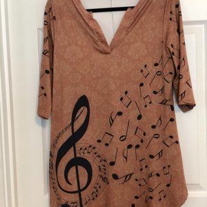 Women's Music Notes Tunic